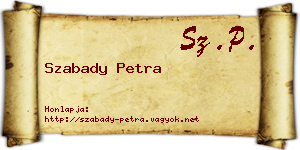 Szabady Petra névjegykártya